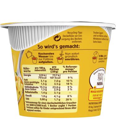 Buy Maggi 5 Minute Terrine Mashed Potatoes with Peas & Carrots - 8 Pack (43g Each) | Quick & Delicious International Shipping - Buy Online on GoSupps.com