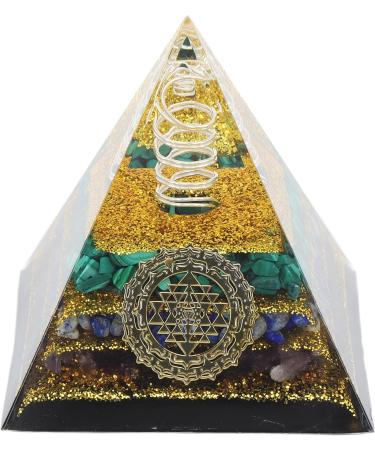 Energy Generator Orgone Pyramid Crystal Pyramid Home Desktop Decoration Trigger Calmness Enhance Spiritual Consciousness for Inner Peace and Healing - Buy Online on GoSupps.com