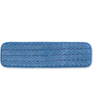 Rubbermaid Commercial 18 Inch Blue Microfiber Damp Room Mop Pad - Single Sided Mop Head - Buy Online on GoSupps.com