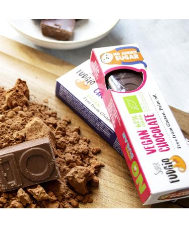  SUPER FUDGiO SUPER FUDGiO Organic Chocolate Bars | Organic & Sugar Free Sweets | Vegan - Gluten Free | Sugar Free Chocolate Snack | Coconut Chocolate - 9 Pack - Buy Online on GoSupps.com