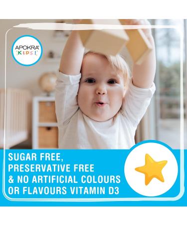 Vitamin D Drops for Kids - 60 Days Supply - 400IU in MCT Oil - Vegan & Sugar-Free | APOKRA Kids - Buy Online on GoSupps.com