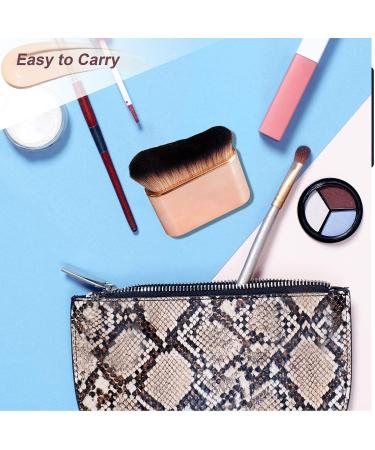 Professional Kabuki Makeup Brush for Flawless Blending - High Density Flat Brush for Powder Cream and Liquid Blush | Ideal for Face Legs Tanning & Concealer - Buy Online on GoSupps.com