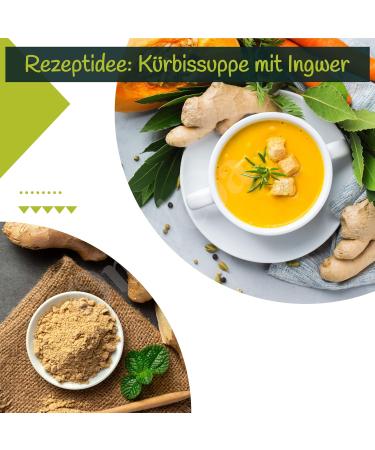 Organic Ginger Powder 200g - Premium Ground Ginger Root | DE- KO-039 Quality | Buy Organic Ginger Powder Online | OmVeda - Buy Online on GoSupps.com