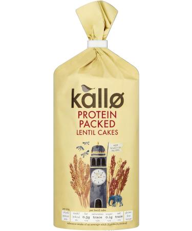 Kallo Protein Packed Lentil Cakes - Vegan, Gluten & Sugar Free | Coeliac Friendly Healthy Snack - 100g (Pack of 1) - Buy Online on GoSupps.com