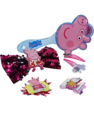Peppa Pig Hair Accessories Gift Set for Kids Girls | Ages 3+ (6 Pcs) - Hair Bow, Brush, Clips & More | Perfect for Parties, Sleepovers & Makeovers - Buy Online on GoSupps.com