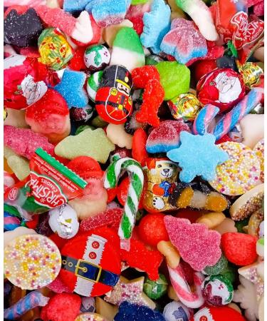 Large Festive Treats Pouch of Christmas Jelly Sweets Chocolate Pick N Mix and Mini Candy Canes - Christmas Sweets Pick & Mix full of Retro Xmas Pick N Mix Jelly Candy Chocolate Sweets & Candy Canes - Buy Online on GoSupps.com