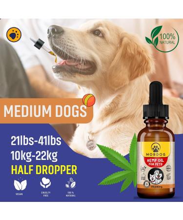 MOBDOG Hemp Oil for Dogs UK 350 000mg- Dog Calming Product with Omega 3 6 9 Pure Bliss in Every Drop -Promoting Comfort Joint Health & Digestion - Buy Online on GoSupps.com