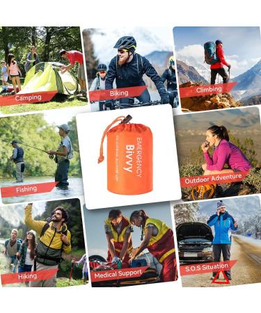 Esky Emergency Sleeping Bag 2 Pack - Waterproof Lightweight Survival Shelter Blanket with Compass and Whistle - for Camping, Hiking, Outdoor Adventure - Buy Online on GoSupps.com