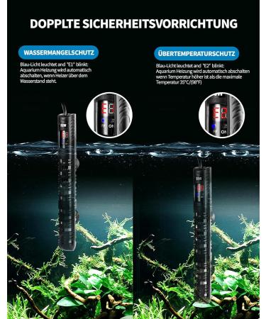 Buy Netonda 50W Aquarium Heater - Digital LED Temperature Control for 10-50L Fish & Turtle Tanks | Best for Freshwater & Saltwater - Buy Online on GoSupps.com