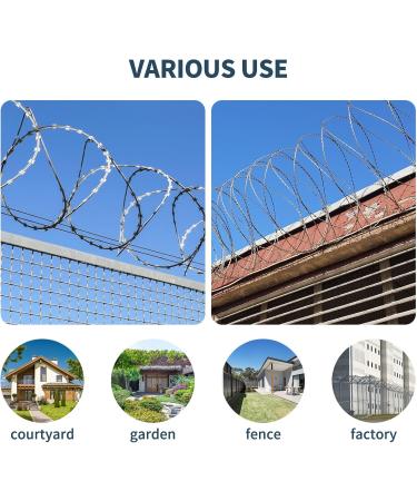 Tmee Razor Wire - 75m Coils for Secure Fencing | Barbed Wire for Garden Protection | Durable & Effective Wire Fence Solutions - Buy Online on GoSupps.com