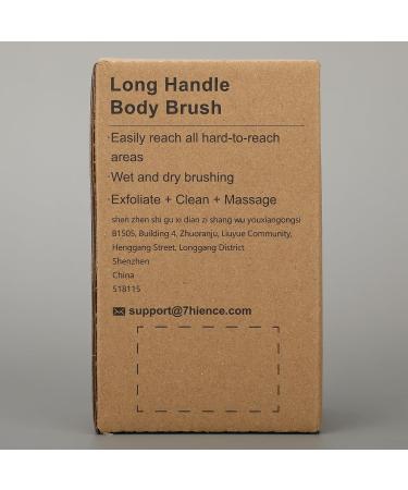 Hience Long Handle Bath Shower Brush | Exfoliator with Soft and Stiff Bristles | Cellulite Removal and Lymphatic Drainage | Double-Sided Brush Head - Buy Online on GoSupps.com