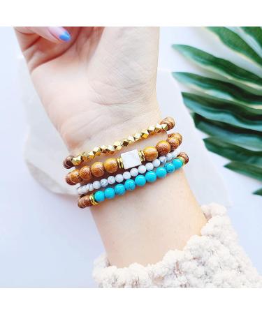 Kumi Essential Oil Beaded Bracelet - Women's Anxiety Gemstone Jewelry - Tranquility Diffuser Stack Gifts for Women - Buy Online on GoSupps.com