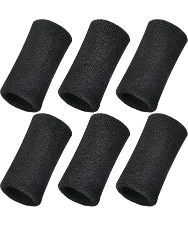6 Inch Wristbands Sport Long Wrist Bands Sweatband Elastic Athletic Wrist Bands Armbands for Gymnastics Tennis Outdoor Activity Black - Buy Online on GoSupps.com