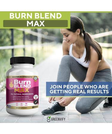 GREENVIFY Burn Blend Max Natural Supplement 60 Capsules All Natural Ingredients Vegan Friendly Gluten Free 30-Day Supply (1) - Buy Online on GoSupps.com