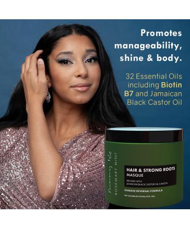 Sunny Isle Rosemary Mint Hair Masque 16oz - Strengthening Roots with Biotin & Jamaican Black Castor Oil | Double Growth Formula - Buy Online on GoSupps.com