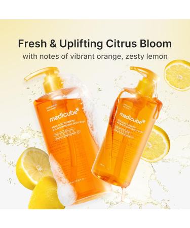 medicube Kojic Acid Turmeric Brightening Body Wash | Gentle Shower Gel for Uneven Skin | Niacinamide Vitamin C AHA/BHA | Deep Cleansing Hydrating Formula | Easy and Effective 13.52 fl.oz - Buy Online on GoSupps.com