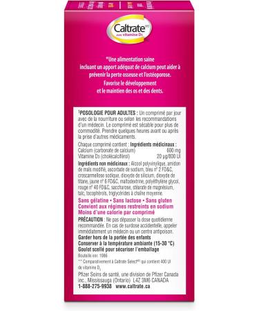 Caltrate with Vitamin D3 (60 Count) 600 mg Calcium Vitamin D3 Bone Health Supplement - Buy Online on GoSupps.com