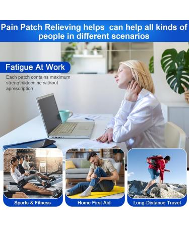 AROSLU 4% Lidocaine Maximum Strength Pain Relief Gel Patches Rapid Acting Topical for Muscle Joint Back Shoulders Knees Sports Injuries 20 Patches - Buy Online on GoSupps.com