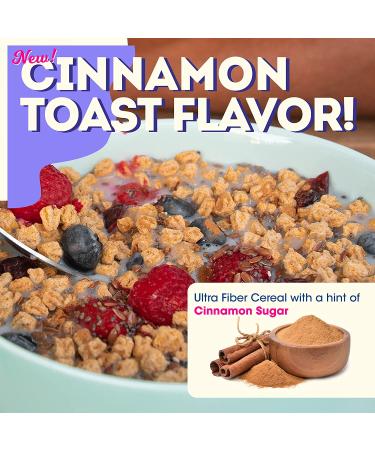 Low Carb Gluten Free High Fiber Cereal - Cinnamon Toast Flavor | Keto Friendly & Healthy | Poop Like a Champion Breakfast Essentials | 3 Pack 33.9 oz - Buy Online on GoSupps.com