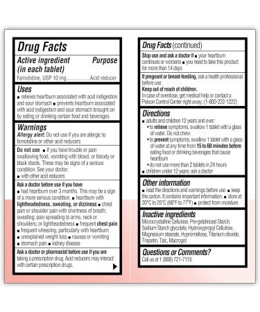Original Strength Famotidine Tablets 10 mg - Heartburn Relief Acid Reducer - 200 Count | Fast International Shipping - Buy Online on GoSupps.com