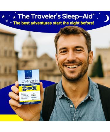 The Traveler's Sleep Aid | Get Jet Lag Relief, Restorative Sleep, Immune Support | 5-in-1 Formula with Melatonin, Clinically Studied Ashwagandha & L-Theanine, GABA, Lemon Balm | 20 Capsules - Buy Online on GoSupps.com
