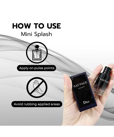 Dior Sauvage Splash Mini Eau de Toilette Spray for Men 0.34 Ounce /10 ml Warm & Spicy 0.34 Fl Oz (Pack of 1) - Buy Online on GoSupps.com