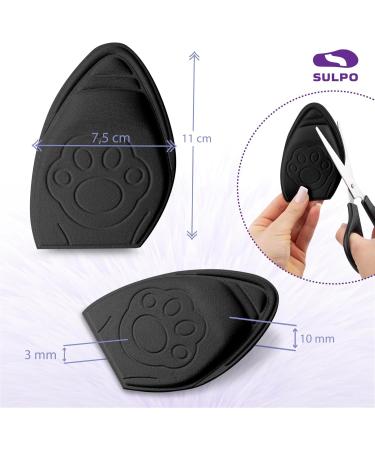 Buy Sulpo 2 Pair Bale Poles for Large Shoes - EVA Foam Foot Pain Relief Sponge Heel Cushion & Toe Filler - Universal Fit Black - Buy Online on GoSupps.com