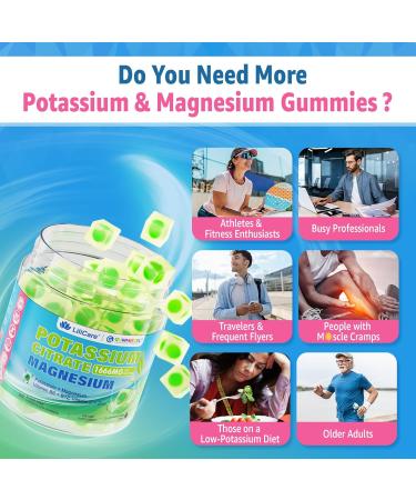 Omega 3 Gummies 2200mg Potassium Citrate Gummies 1666mg for Adults 2 Pack - Buy Online on GoSupps.com
