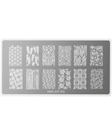 99nails Stamping Plate Rectangle - Jungle