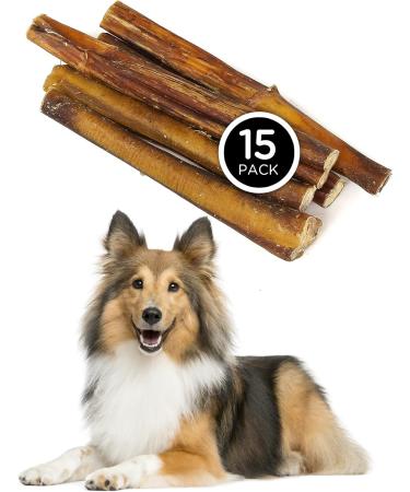 Only One Treats Bully Sticks 6 Jumbo Beef Dental Sticks for Dogs Dental Health Natural and Fully Digestible Dog Chew Training Treats for Small to Medium Pets and Gentle Chewers (15x34g) 15 count (Pack of 1) 6" (Pack of 15) - Buy Online on GoSupps.com