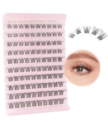 Poiuyoiu Cluster Lashes D Curl Individual Lashes 8-16mm Mixed Length False Eyelashes Wispy Natural Look Fake Eye lashes with Soft Band Reusable Eyelashes Extensions Easy to Use for Beginners W54 - Buy Online on GoSupps.com