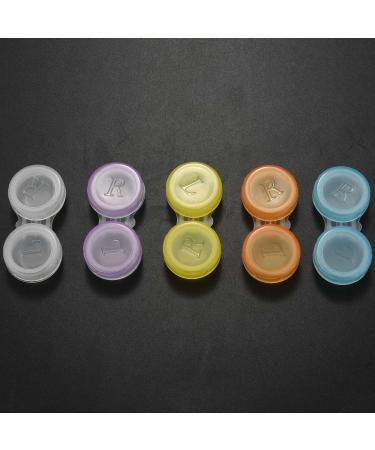 Voragrl 10 x Color Coded Contact Lens Cases - L & R Storage Containers Multi-Colored Random Selection | Durable & Convenient International Shipping - Buy Online on GoSupps.com