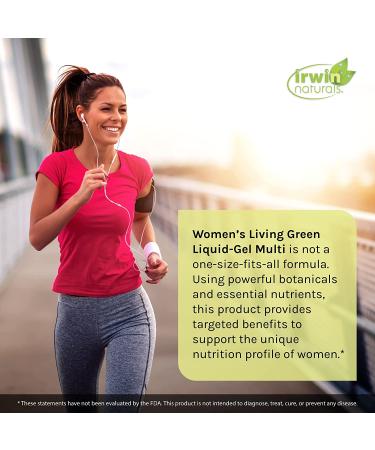 Irwin Naturals Women's Living Green Liquid-Gel Multi â€“ 120 Soft-Gels for Optimal Health - Buy Online on GoSupps.com