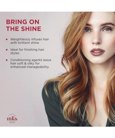 MKS eco Let It Shine Original Scent - 4 fl oz - Shine Mist + Hairspray - Refreshes Shine Smooths Frizz & Flyaways - With Moroccan Argan Oil Hemp Seed Oil - Vegan & Cruelty Free - Buy Online on GoSupps.com