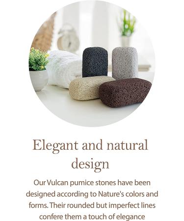 Pumice Stone for Feet - Natural Foot Scrubber for Callus Removal | Dark Grey Vulcan Pumice Stone - Foot Exfoliator and Shower Foot Scrubber - Buy Online on GoSupps.com