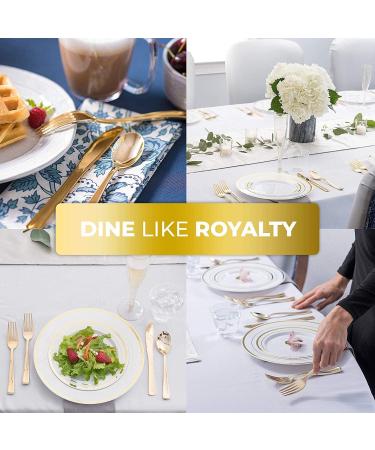Gold Plastic Silverware Set (160 Pack) - Disposable Cutlery Utensils for Holidays, Parties, Weddings - Heavy Duty Gold Forks, Knives, Spoons - 160 Count - Buy Online on GoSupps.com