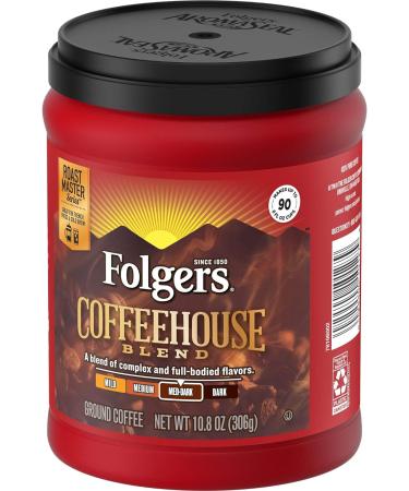 Folgers Coffeehouse Blend Medium Dark Ground Coffee 306g Tub - Buy Online on GoSupps.com
