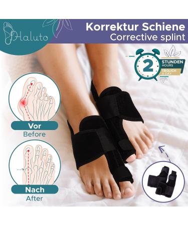 HALUTO 6-in-1 Hallux Valgus Correction Set | Bunion Splint Toe Separator & Socks for Effective Relief - Buy Online on GoSupps.com