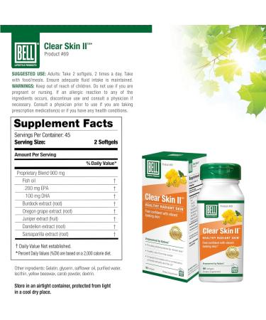 Bell Clear Skin Lifestyle Products | Works from The Inside by Providing The nutrients Needed for Healthy Vibrant Skin | Sold Directly by The Manufacturer - Buy Online on GoSupps.com