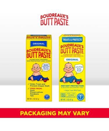 Boudreaux's Butt Paste Original Diaper Rash Cream 2oz - Pack of 3 - Buy Online on GoSupps.com