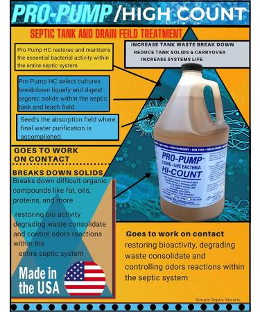 Pro-Pump Septic Tank Treatment 1 Gallon - For Any System Holding Tank or Leach Field - 128 Fl Oz - Buy Online on GoSupps.com