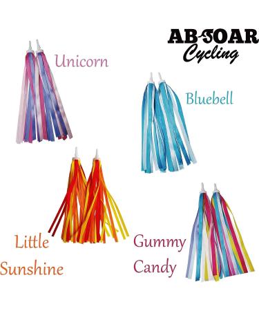 ABSOAR Kids Bike Streamers - 2 Pairs, 18 Bands, Rainbow Colors - Handlebar Tassel Ribbon for Girls & Boys - Perfect for Bicycles and Scooters - Buy Online on GoSupps.com