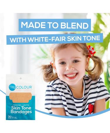 Tru-Colour Aqua Skin Tone Bandages - 30 Count Bag - Buy Online on GoSupps.com