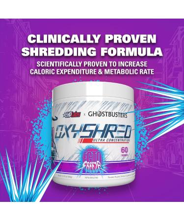 EHP Labs x Ghostbusters OxyShred Thermogenic Pre Workout Powder & Shredding Supplement - Preworkout for Men & Women Sugar Free Energy 150mg Caffeine - Ecto Anti Freeze 60 Servings Ecto Anti-Freeze - Buy Online on GoSupps.com