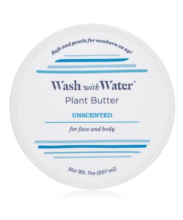 Wash with Water Plant Therapy Vegan Anti-Wrinkle Face & Body Butter Creamy Moisturizer with Enhanced Hydration and Antioxidant Support For All Skin Type  Petroleum Free  Steroid Free  7oz  Unscented Unscented 7 Ounce (Pa...