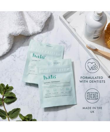 Halo 100 Chewable Toothpaste Tablets - Fluoride Free Hydroxyapatite Eco-Friendly Natural Peppermint - Remineralizing Whitens Reduces Plaque & Sensitivity - Buy Online on GoSupps.com