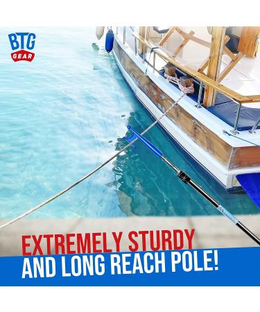 BTG GEAR Marine-Grade Telescoping Boat Pole | 5' to 8.5' w/Removable Hook | Extra-Strong Aluminum | For Boats up to 40ft - Buy Online on GoSupps.com