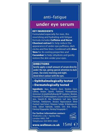 Vitabiotics Wellman Under Eye Serum 15ml - Brighten and Refresh Tired Eyes - Buy Online on GoSupps.com