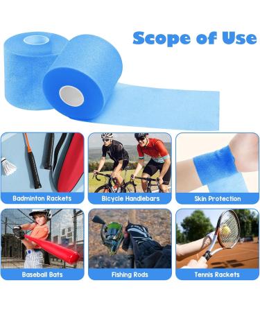 30 Yards Athletic Pre Wrap Tape - 2.76" Blue Foam Underwrap for Sports Non-Adhesive Ideal for Wrists Ankles Hair - International Shipping Available - Buy Online on GoSupps.com