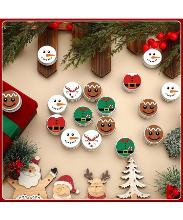 Dansib 25 Pcs Christmas Lip Balm Gifts Bulk Elf Peppermint Candy Flavor Lip Balms Tins Employee Appreciation Thank You Gifts Christmas Stocking Stuffers for Women Men Coworkers Teachers(Casual Style) - Buy Online on GoSupps.com